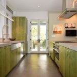 stain green, contemporary, flat slab