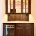 butler's pantry, mirror doors, fluted columns