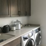 laundry room, mud room, gray stained