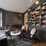 bookcase, dark gray, built-in
