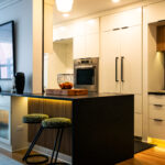 Modern Condo with custom kitchen cabinets