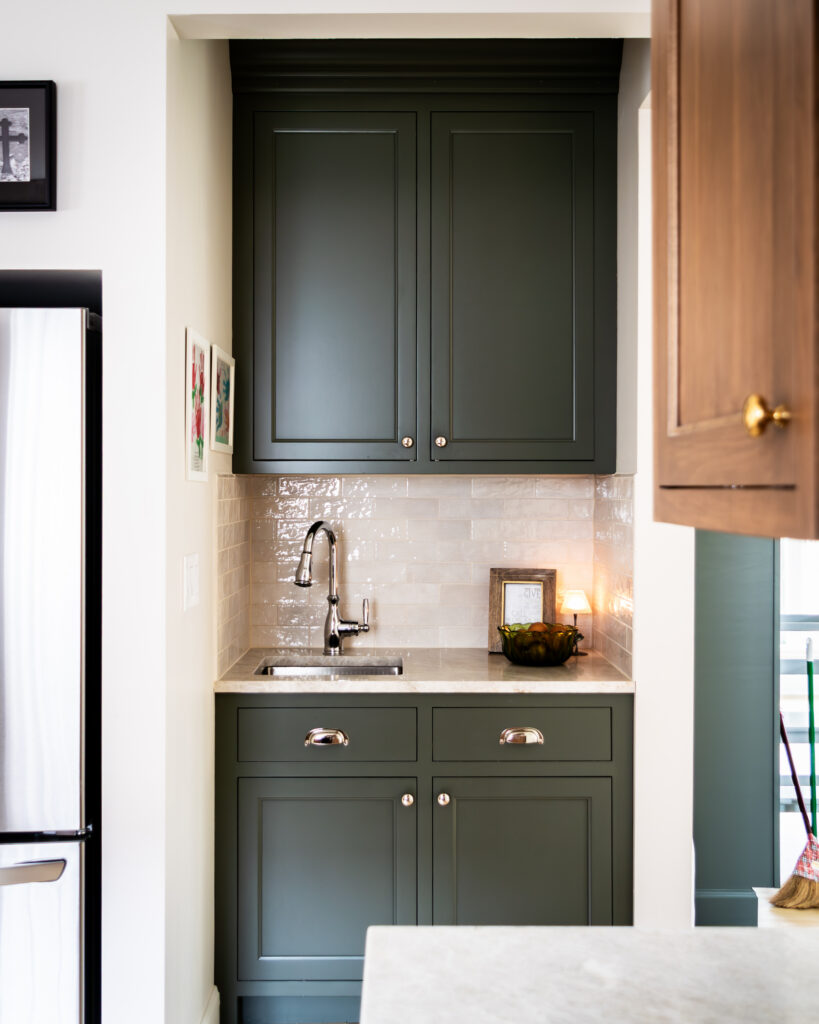 Green Wet Bar Built-In