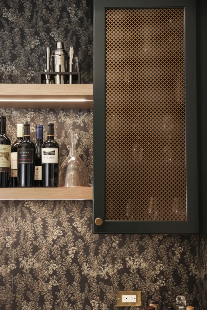 Metal Mesh Bar Cabinet