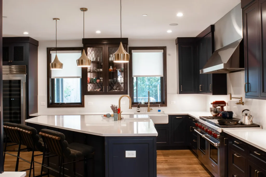 Painted Blue Kitchen