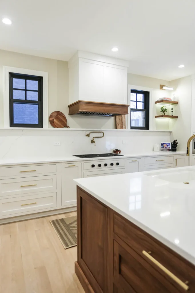 Painted Hood with Stained Trim